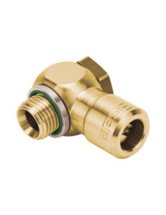 Złączka banjo pojedyncza G 1/8 GZ do węża fi 8 mm, mosiądz, FPM, Eisele