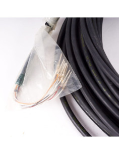 Kabel 9 żył (8x fi 1mm   1x fi2mm) z PINami męskimi z jednej strony, 30,0M, F2 4P 0,25 BLG, MULLER ROBOCABLE 2