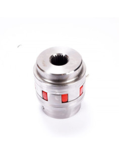 Sprzęgło skrętne elastyczne stalowe,uzębione, czerwony łącznik,GR65,ROTEX