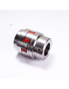 Sprzęgło skrętne elastyczne stalowe,uzębione, czerwony łącznik,GR65,ROTEX 2