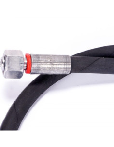 Wąż wysokociśnieniowy z 2 stalowymi oplotami,5/16" max WP420Bar,120cmSEL 2