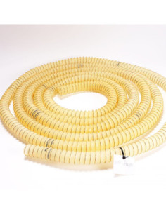 Wąż PCV wzmocniony spiralą fi26mm L7m,do temperatury -40/ 90 st,żółty przezierny