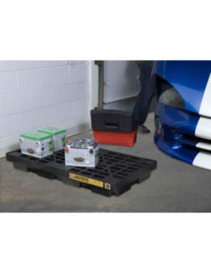 Wanna wychwytowa niskoprofilowa pod 2 beczki 1245 x 635 x 140 mm, czarna