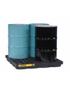 Wanna wychwytowa niskoprofilowa pod 4 beczki 1245 x 1245 x 140 mm, czarna