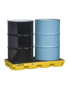 Wanna wychwytowa niskoprofilowa pod 2 beczki 1245 x 635 x 140 mm, żółta