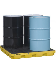 Wanna wychwytowa niskoprofilowa pod 4 beczki 1245 x 1245 x 140 mm, żółta