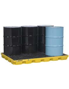 Wanna wychwytowa niskoprofilowa pod 6 beczek 1854 x 1245 x 140 mm, żółta