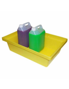 Wanna wychwytowa bez kratownicy pod małe pojemniki 605 x 390 x 180 mm, żółta