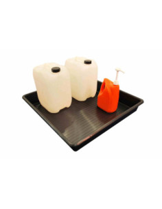 Wanna wychwytowa bez kratownicy pod małe pojemniki 800 x 800 x 120 mm, czarna