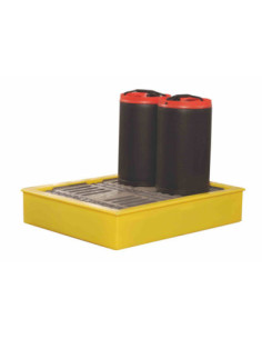 Wanna wychwytowa, niskoprofilowa z kratownicą pod małe pojemniki 920 x 720 x 175 mm, żółta