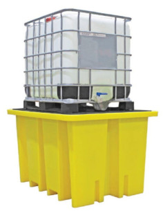 Wanna wychwytowa, wysokoprofilowa z kratownicą pod 1 IBC 1730 x 1340 x 1040 mm, żółta