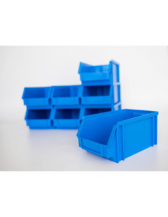 Pojemnik warsztatowy, regałowy, magazynowy - niebieski 2