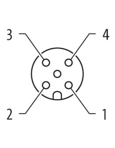 Konektor M12 męski, prosty - M12 żeński, prosty 7000-40021-6340500 2