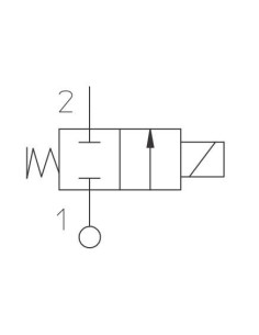 Zawór elektromagnetyczny membranowy ODE 2/2 NC, G 1/4, PTFE, 0-90 bar, 24V DC, normalnie zamknięty 2