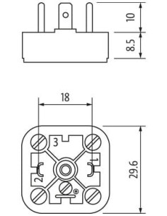 Złącze zaworowe męskie, typ A 18mm, 2 PE 7000-99201-0000000 2
