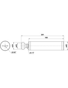 Siłownik dociskowy do piły jednost.dz.  D35x75