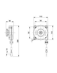Balanser linkowy, sprężynowy Flowmatik BL630 0,4-1 kg, linka 1,6 m