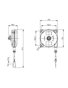 Balanser linkowy, sprężynowy Flowmatik BL637 10-14 kg, linka 2,5 m 2