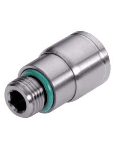 Złączka pneumatyczna wtykowa prosta G 1/4 GZ do węża fi 8 mm, FPM, stal nierdzewna, Eisele