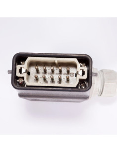 Złącze zasilania 10   PE-pinowe 16A 250 V Męski PG16   obudowa, Harting 2