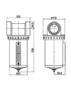 Filtr powietrza 2" 1,5 -8,5 bar serii Flowmatik 2