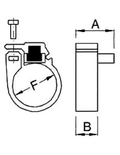 Uchwyt czujnika położenia tłoka do siłownika okrągłego D32 2