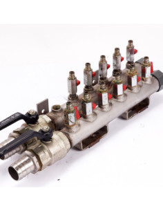 Rozdzielacz wody/chłodziwa 6-obwodowy z odcięciem 1½, GF No. 241, Georg Fischer 2