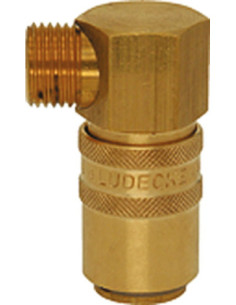 Szybkozłącze do form wtrys. 90 stopni DN6, G3/8 zew,z zaw