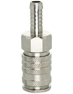 Szybkozłącze pneumatyczne Ludecke DN10 typ 27, do węża fi 10, obustronnie odcinające, stal hartowana