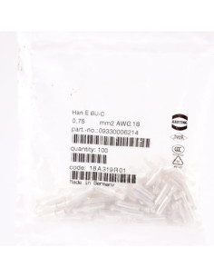 Styk żeński (opak. 100 szt.), HAN E BU-C 0,75mm2 AWG18, Harting 2