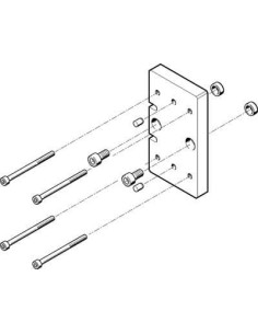 Króciec szybkozłącza Ludecke DN5 typ 21, grodziowy do węża fi 9 mm, mosiądz