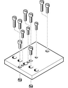 Szybkozłącze pneumatyczne Ludecke DN5 typ 21, grodziowe do węża fi 9 mm, mosiądz