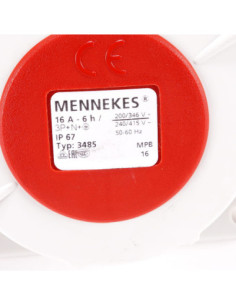 Gniazdo tablicowe z TwinCONTACT 16 A, TYP 3485, MENNEKES 2