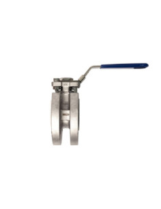 Zawór kulowy międzykołnierzowy Flowmatik DN40 nierdzewny 316, PTFE, z płytą ISO5211, z blokadą