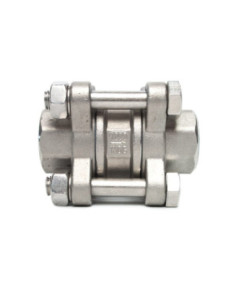 Zawór zwrotny gwintowany prosty Flowmatik R 3/4 GW PN16, 3-elementowy nierdzewny 316, PTFE 2